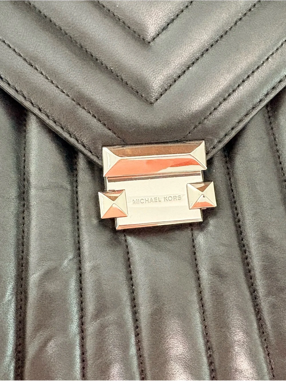 Michael Kors Black Quilted Backpack